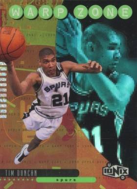1998 Upper Deck Ionix Warp Zone Tim Duncan #Z2 Basketball Card