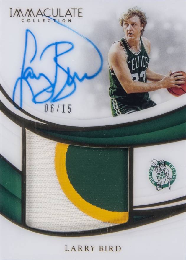 2018 Panini Immaculate Collection Premium Patch Autographs Larry Bird #PPLBD Basketball Card