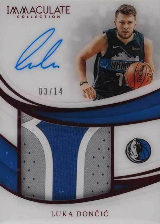 2018 Panini Immaculate Collection Premium Patch Autographs Luka Doncic #PPLDC Basketball Card