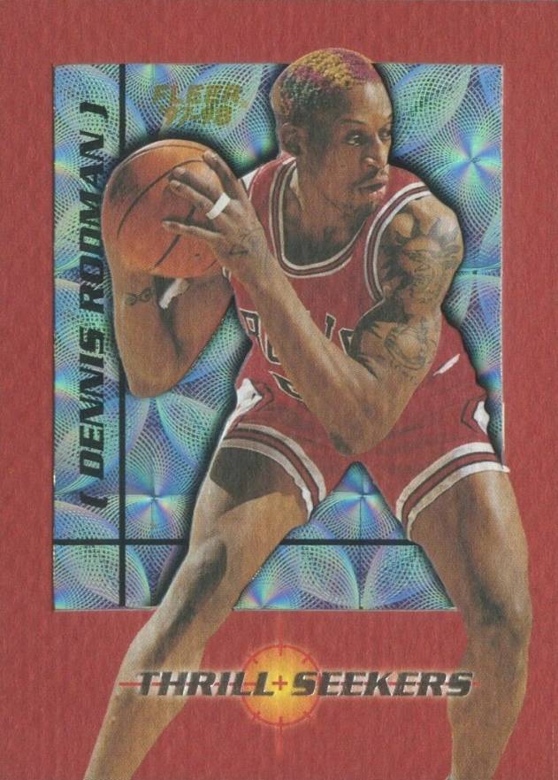 1997 Fleer Thrill Seekers Dennis Rodman #9 Basketball Card