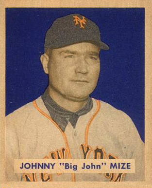 1949 Bowman Johnny Mize #85nf Baseball Card