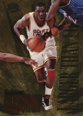 1995 Skybox Premium Larger than Life Hakeem Olajuwon #L4 Basketball Card
