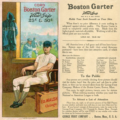 1912 Boston Garter Ed Walsh #16 Baseball Card