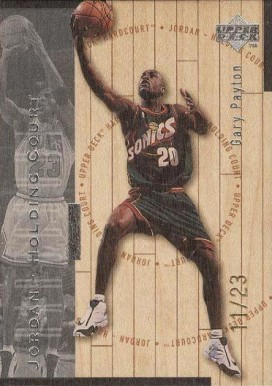 1998 Upper Deck Hardcourt Jordan Holding Court Gary Payton/Michael Jordan #J25 Basketball Card