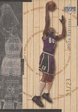 1998 Upper Deck Hardcourt Jordan Holding Court Glenn Robinson/Michael Jordan #J15 Basketball Card