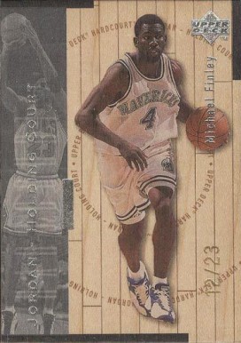 1998 Upper Deck Hardcourt Jordan Holding Court Michael Finley/Michael Jordan #J6 Basketball Card