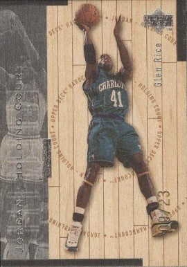 1998 Upper Deck Hardcourt Jordan Holding Court Glen Rice/Michael Jordan #J3 Basketball Card