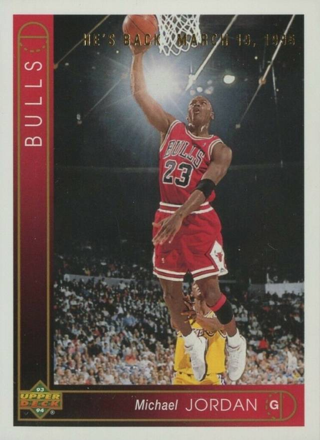 1994 Upper Deck Jordan 94-95 He's Back Reprints Michael Jordan #23 Basketball Card