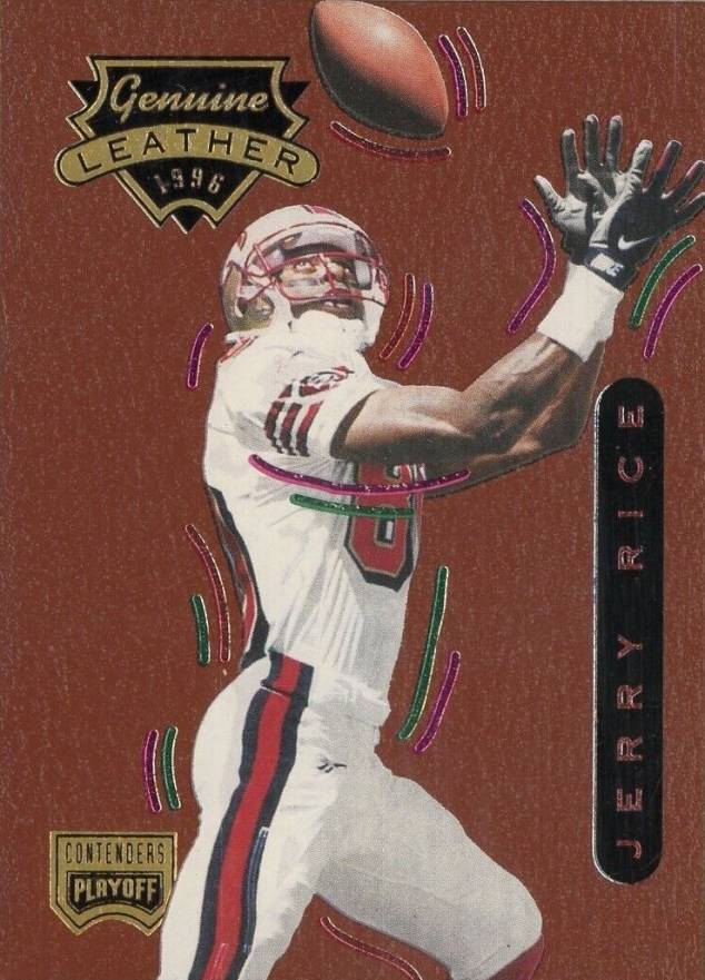 1996 Playoff Contenders Leather Jerry Rice #57 Football Card