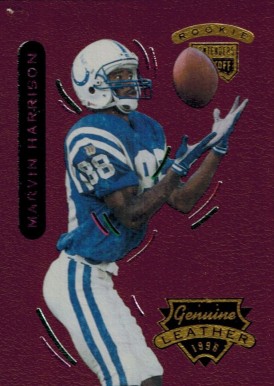 1996 Playoff Contenders Leather Marvin Harrison #93 Football Card
