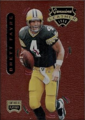 1996 Playoff Contenders Leather Brett Favre #1 Football Card