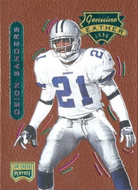 1996 Playoff Contenders Leather Deion Sanders #21 Football Card