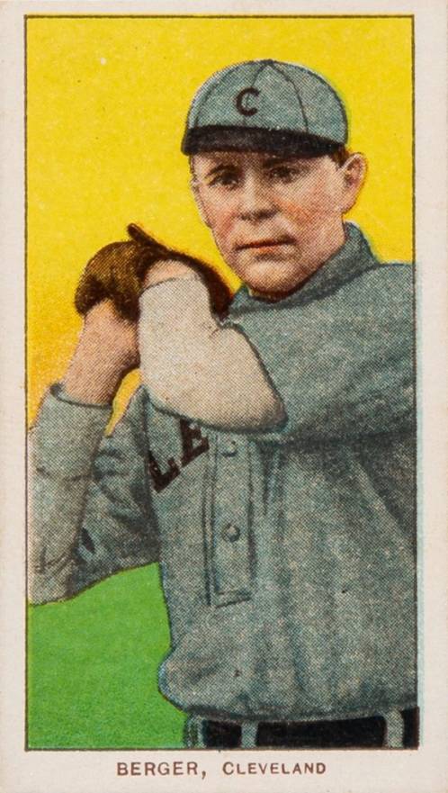 1909 White Borders Piedmont 350  Berger, Cleveland #37 Baseball Card