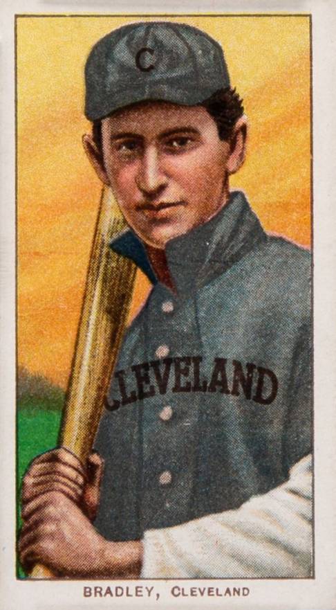 1909 White Borders Piedmont 350  Bradley, Cleveland #46 Baseball Card