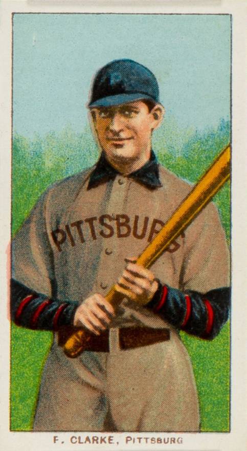 1909 White Borders Piedmont 350  Clarke, Pittsburg #91 Baseball Card