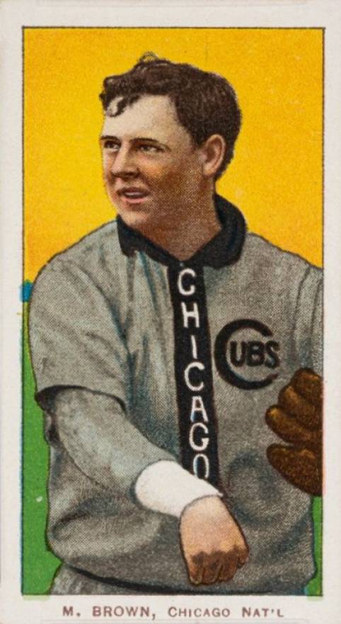 1909 White Borders Piedmont 350  M. Brown, Chicago Nat'L #57 Baseball Card