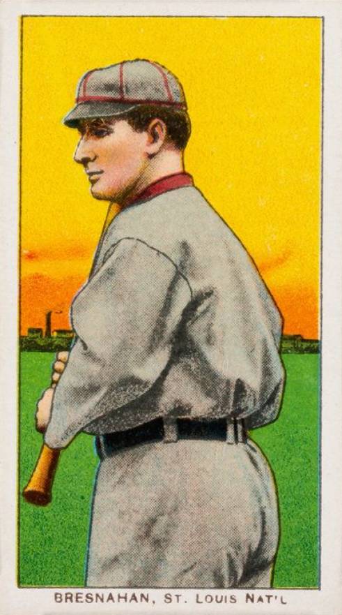 1909 White Borders Piedmont 350  Bresnahan, St. Louis Nat'L #52 Baseball Card