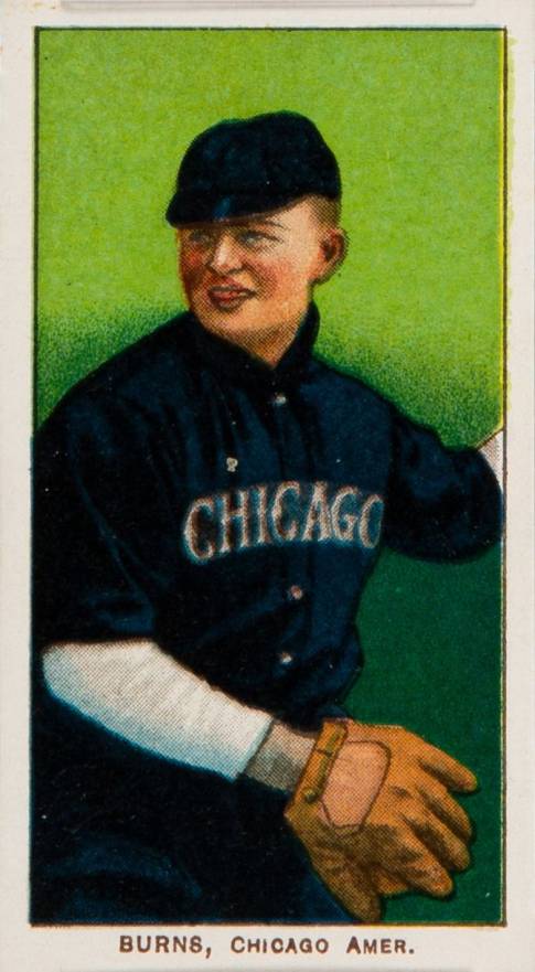 1909 White Borders Piedmont 350  Burns, Chicago Amer. #64 Baseball Card