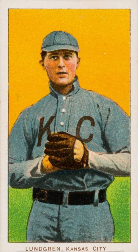 1909 White Borders Piedmont 350  Lundgren, Kansas City #293 Baseball Card