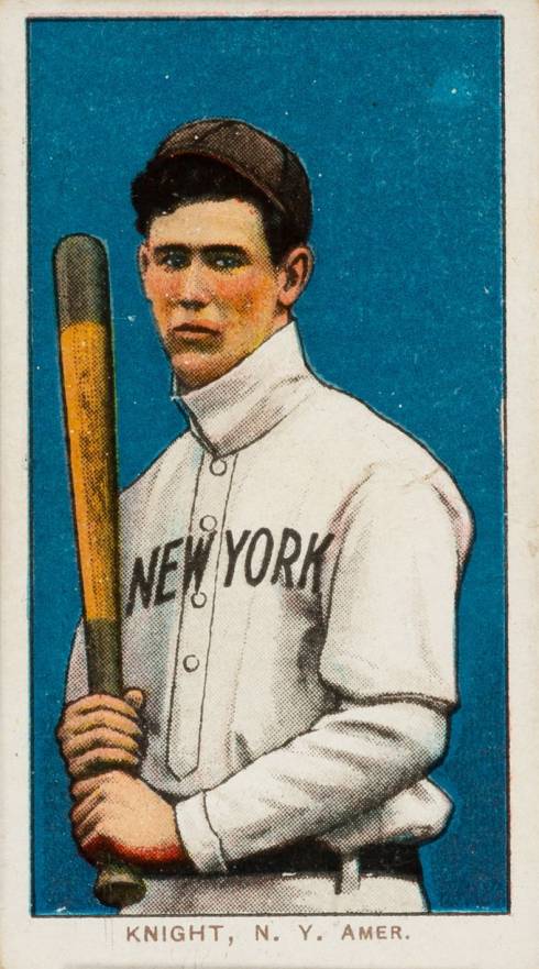 1909 White Borders Piedmont 350  Knight, N.Y. Amer. #261 Baseball Card