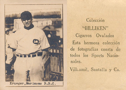 1923 Billiken Krueger, Marianao B.B.C. # Baseball Card