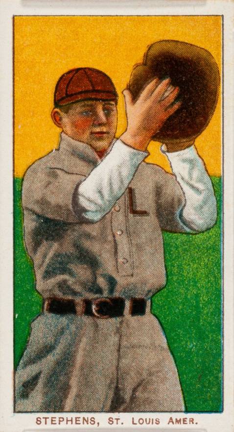 1909 White Borders Piedmont 350  Stephens. St. Louis Nat'L #465 Baseball Card