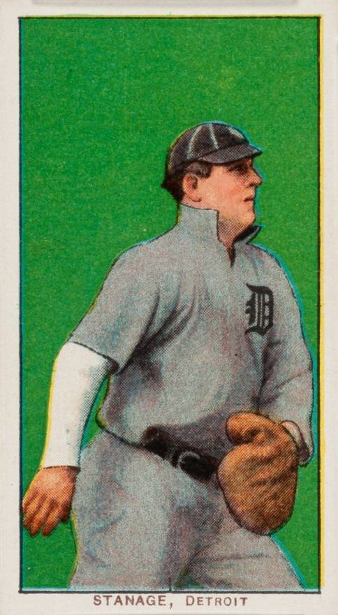 1909 White Borders Piedmont 350  Stanage, Detroit #460 Baseball Card