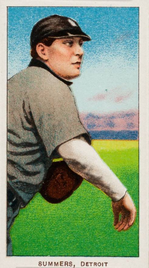 1909 White Borders Piedmont 350  Summers, Detroit #473 Baseball Card