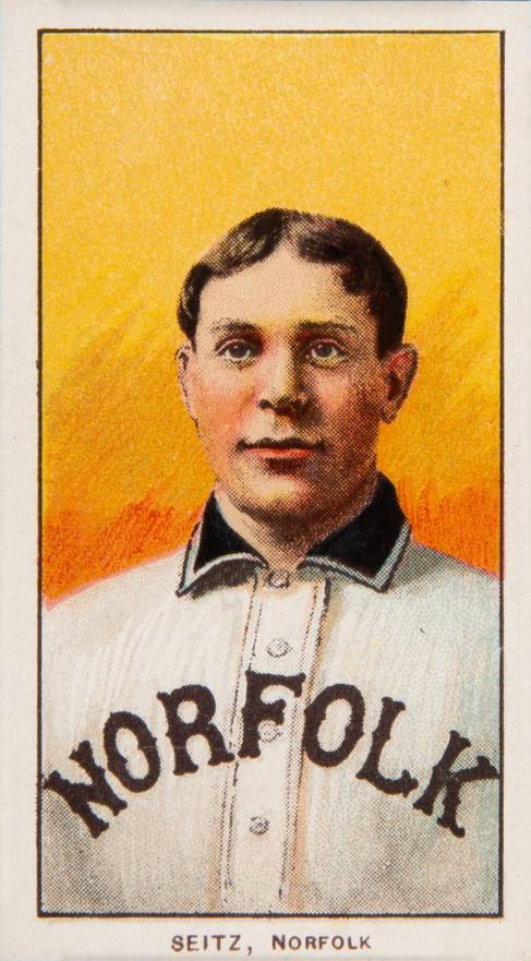 1909 White Borders Piedmont 350  Seitz, Norfolk #433 Baseball Card