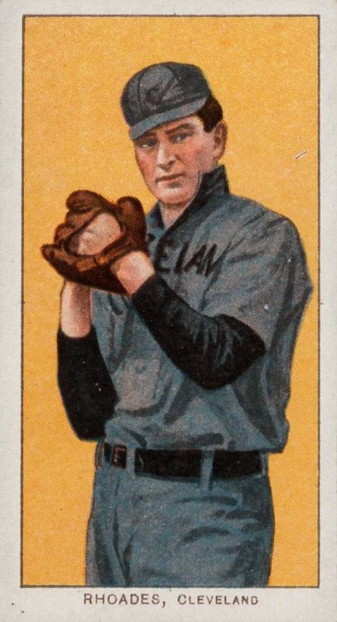 1909 White Borders Piedmont 350  Rhoades, Cleveland #409 Baseball Card