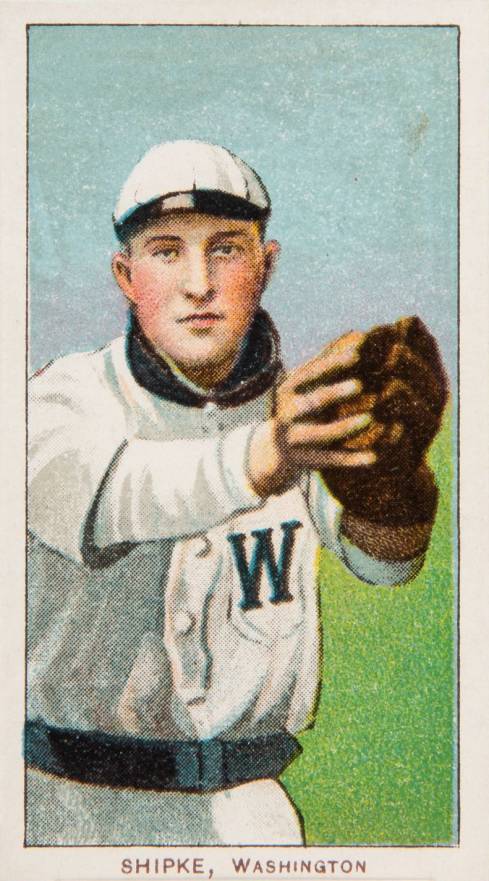 1909 White Borders Piedmont 350  Shipke, Washington #444 Baseball Card