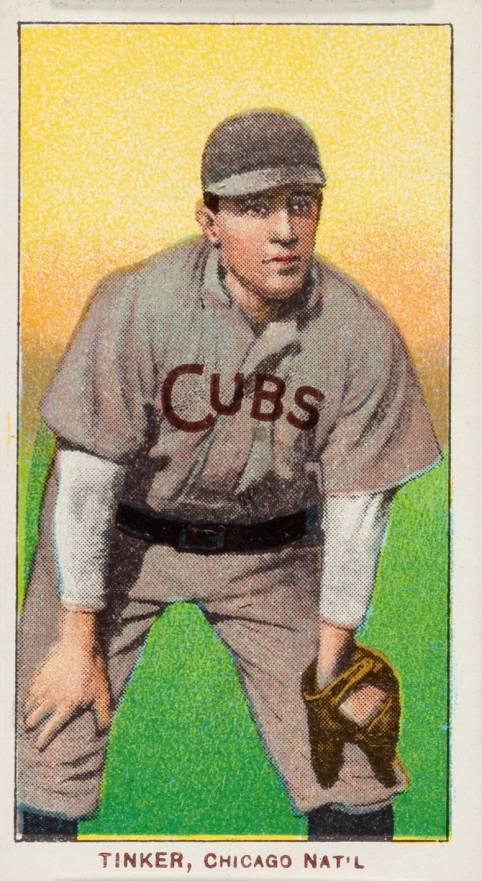 1909 White Borders Piedmont 350  Tinker, Chicago Nat'L #487 Baseball Card