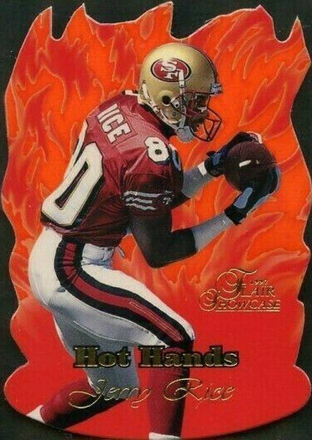 1997 Flair Showcase Hot Hands Jerry Rice #12 Football Card