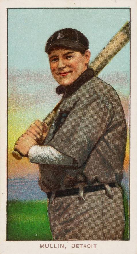1909 White Borders Piedmont 350  Mullin, Detroit #349 Baseball Card