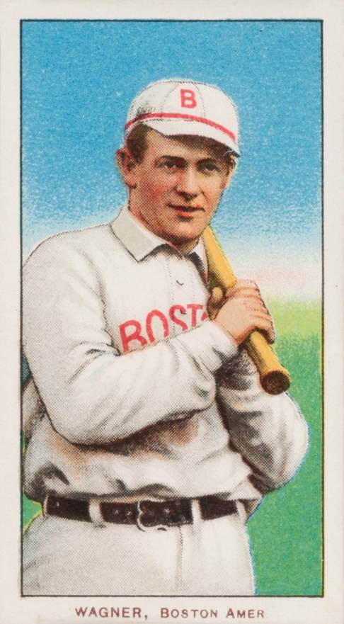 1909 White Borders Piedmont 350  Wagner, Boston Amer. #495 Baseball Card