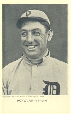 1908 Detroit Free Press Tigers Postcards Wild Bill Donovan # Baseball Card
