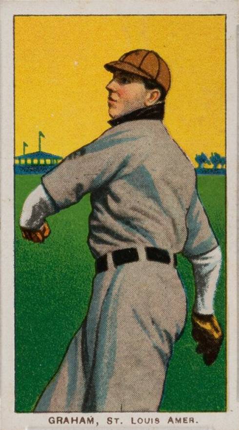 1909 White Borders Piedmont 350  Graham, St. Louis Amer. #191 Baseball Card