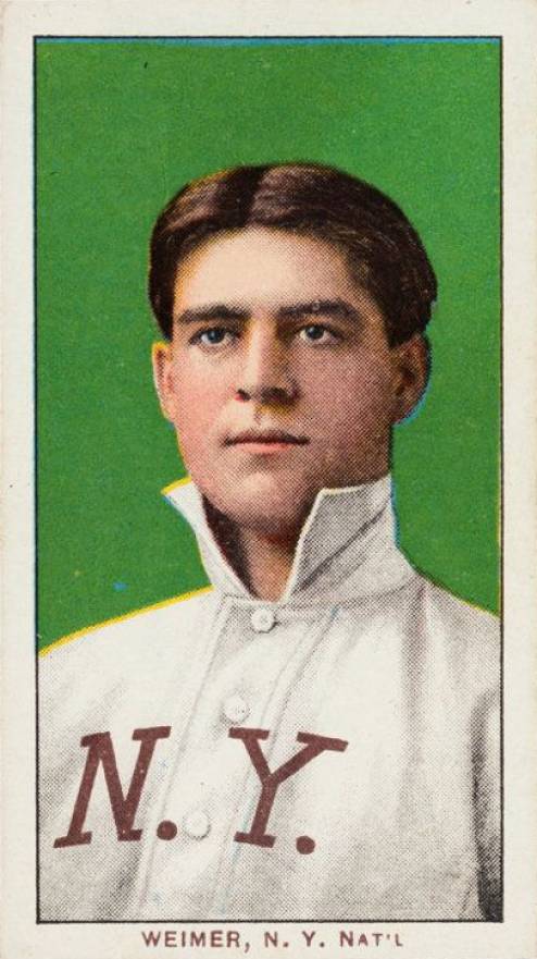 1909 White Borders Piedmont 350  Weimer, N.Y. Nat'L #501 Baseball Card