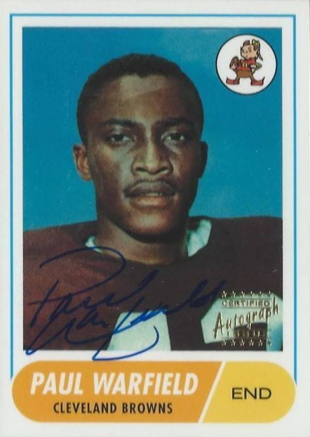Pristine, Paul Warfield Signed, NFL Hall Of Fame, Goal Line Art Card,  Series One
