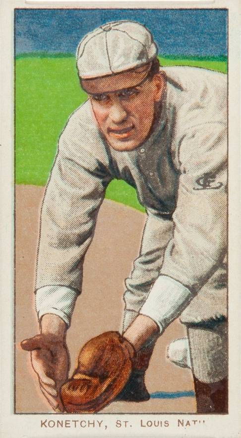 1909 White Borders Piedmont 350  Konetchy, St. Louis Nat'L #263 Baseball Card