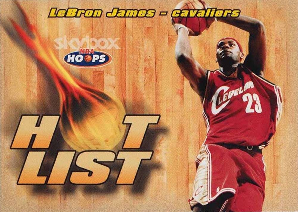 2004 Hoops Hot List LeBron James #2 Basketball Card