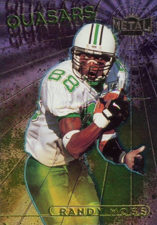 1998 Metal Universe Quasars Randy Moss #4 Football Card