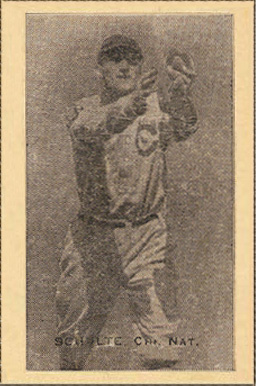 1911 Baseball Bats Hand Cut Schulte, CH. Nat. # Baseball Card
