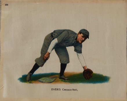 1912 Helmar Silks Johnny Evers #109 Baseball Card