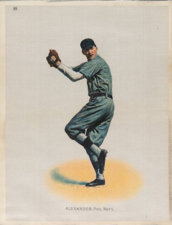 1912 Helmar Silks Grover Alexander #89 Baseball Card