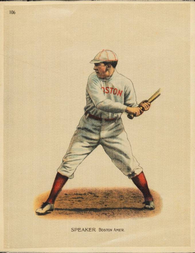 1912 Helmar Silks Tris Speaker #106 Baseball Card