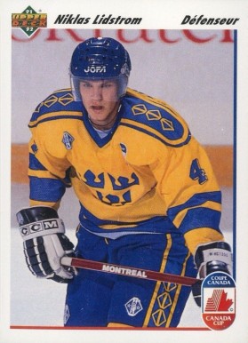 1991 Upper Deck French Nicklas Lidstrom #26 Hockey Card