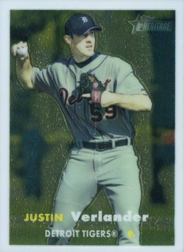 2006 Topps Heritage Chrome Justin Verlander #95 Baseball Card