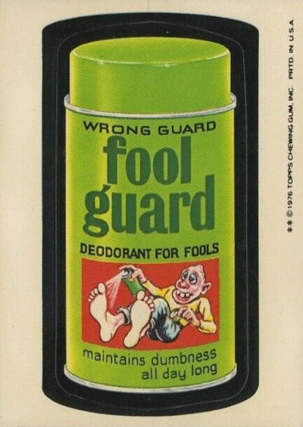 1977 Topps Wacky Packs 16th Series Fool Guard # Non-Sports Card