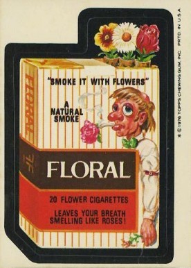 1977 Topps Wacky Packs 16th Series Floral Cigarettes # Non-Sports Card